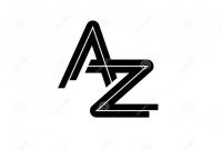 Z Label Template New Letter A Z Logo Design Template Vector Stock Illustration