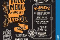 Food Truck Menu Template New Burger Food Menu Template for Restaurant with Chefs Hat