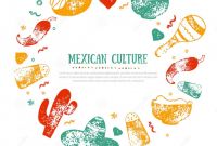 Free Cafe Menu Templates for Word Unique Grunge Mexican Culture Frame for Food Restaurant Menu Logo