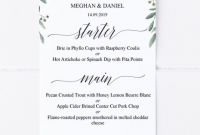 Free Printable Dinner Menu Template Unique Wedding Menu Template Free Printable Templates for Download