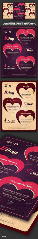 Fun Menu Templates Awesome Valentines Day Menu Template V9 Calligraphy Menu