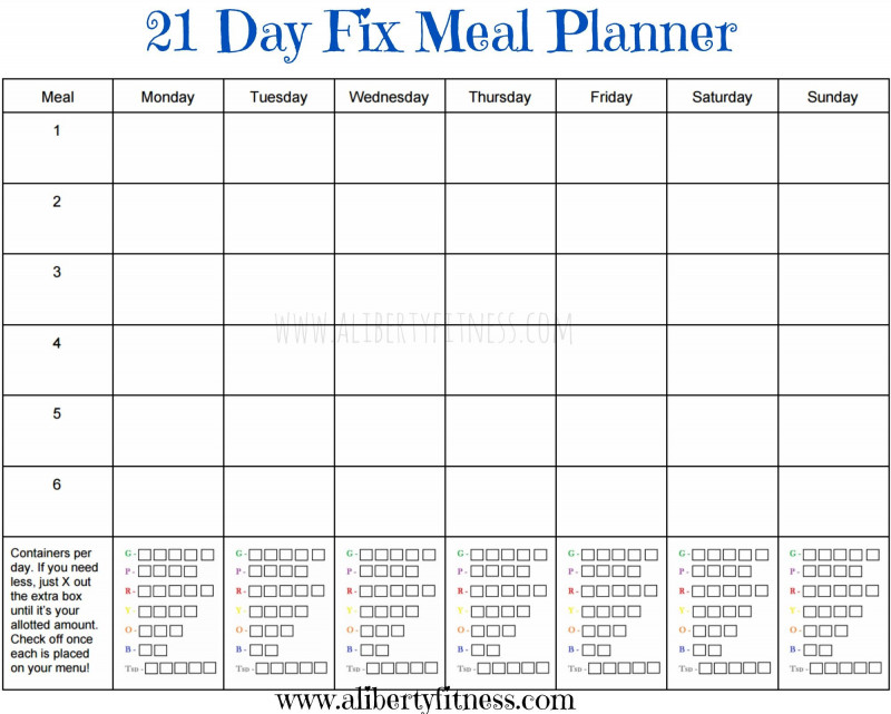 Menu Planner with Grocery List Template Awesome Check Out This 21 Day Fix Blank Meal Planner On This Website