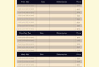 Rate Card Template Word: A Professional Tool For Service Pricing