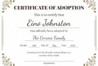 Adoption Certificate Template: A Formal Document For Legal Recognition