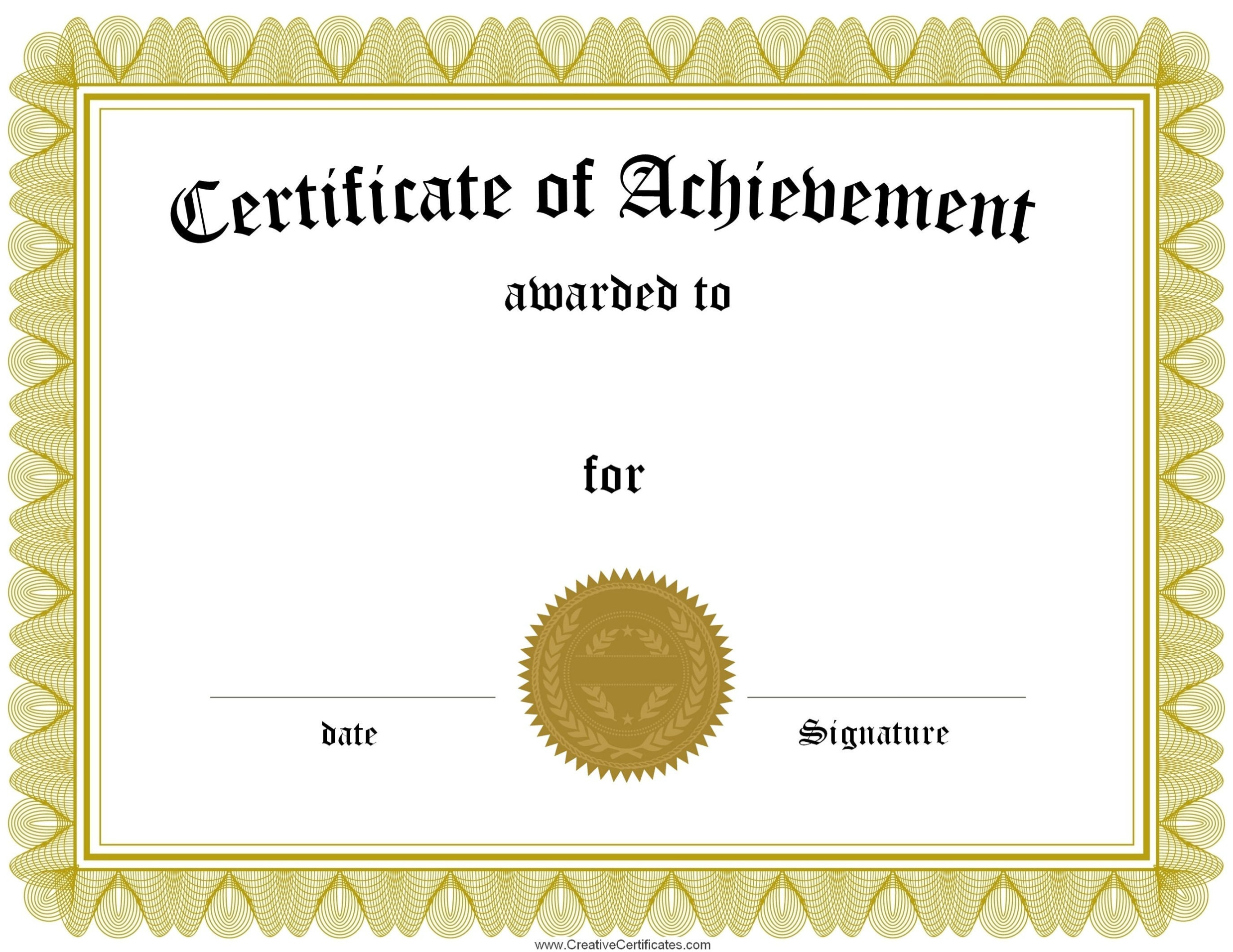 Blank Certificate of Achievement - Etsy Israel