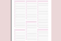 Comprehensive Packing Checklist Template