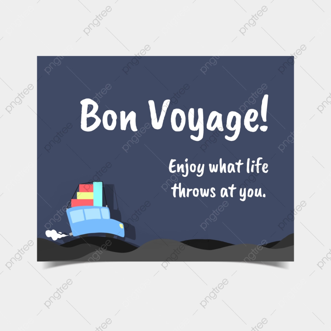 Bon Voyage Farewell Card Template Download on Pngtree