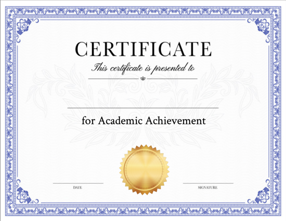 Certificate of Achievement Templates - SimpleCert