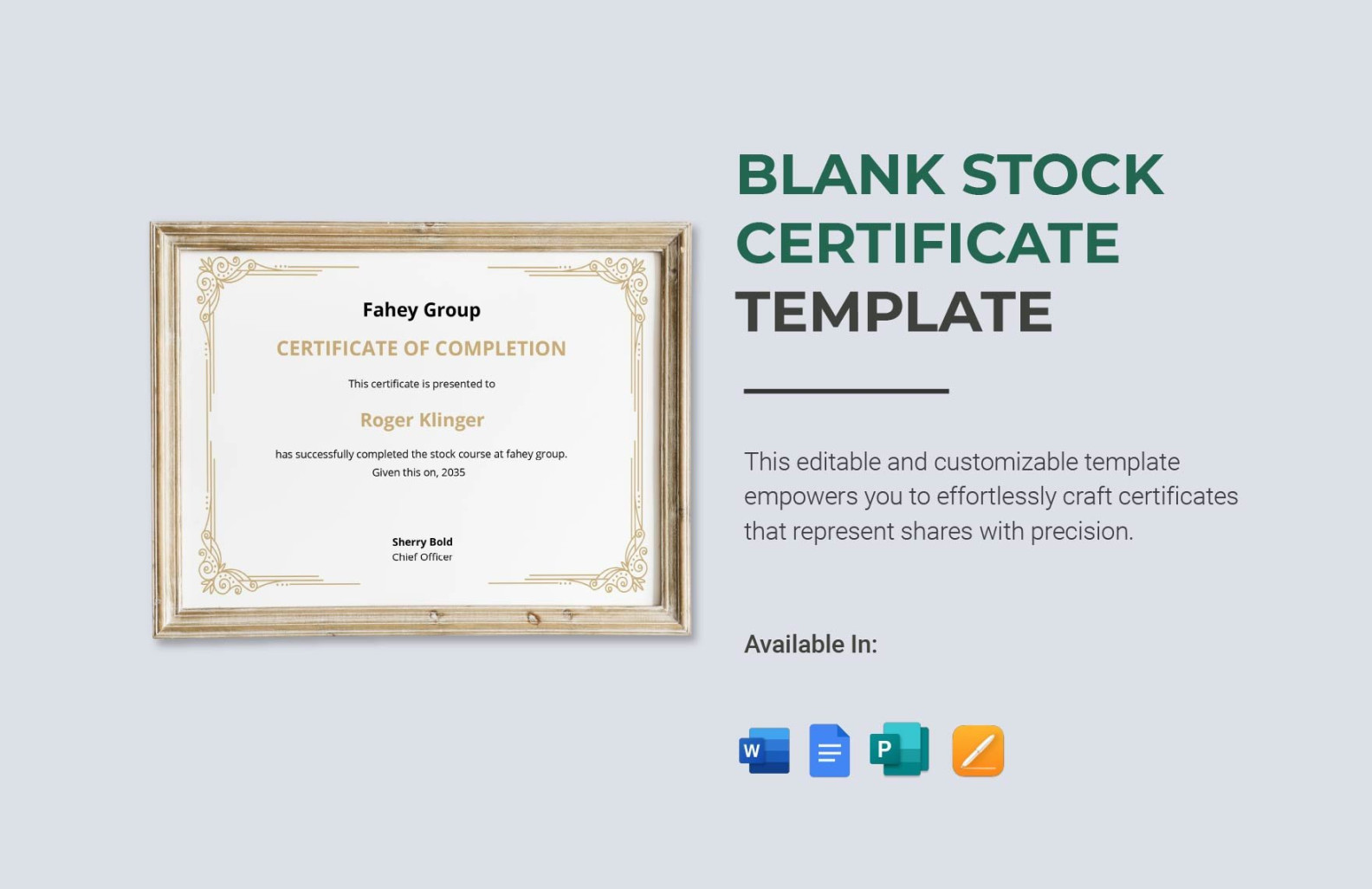 Certificate Templates in Apple Pages, Imac - FREE Download