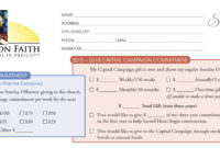 Fundraising Pledge Card Template