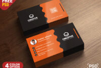 Professional Visiting Card PSD Template For Formal Use