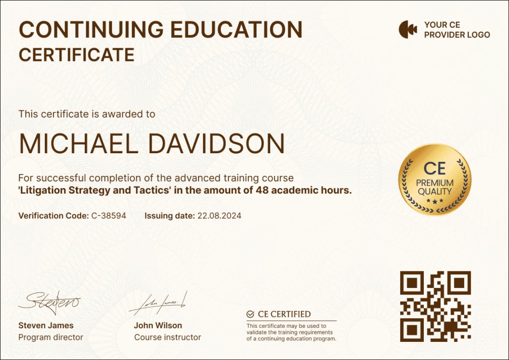 Ceu Certificate Template: A Formal Guide - Professional Sample ...