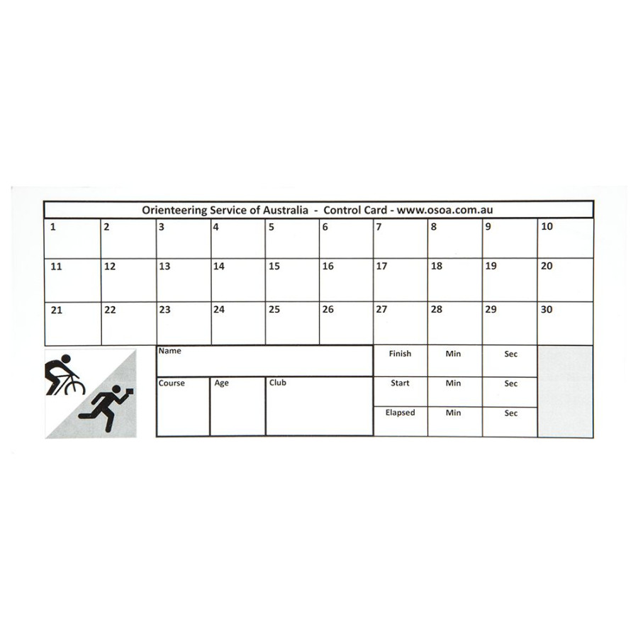 Control Punch Cards within Orienteering Control Card Template