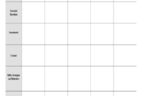 Blank Curriculum Map Template For Effective Educational Planning