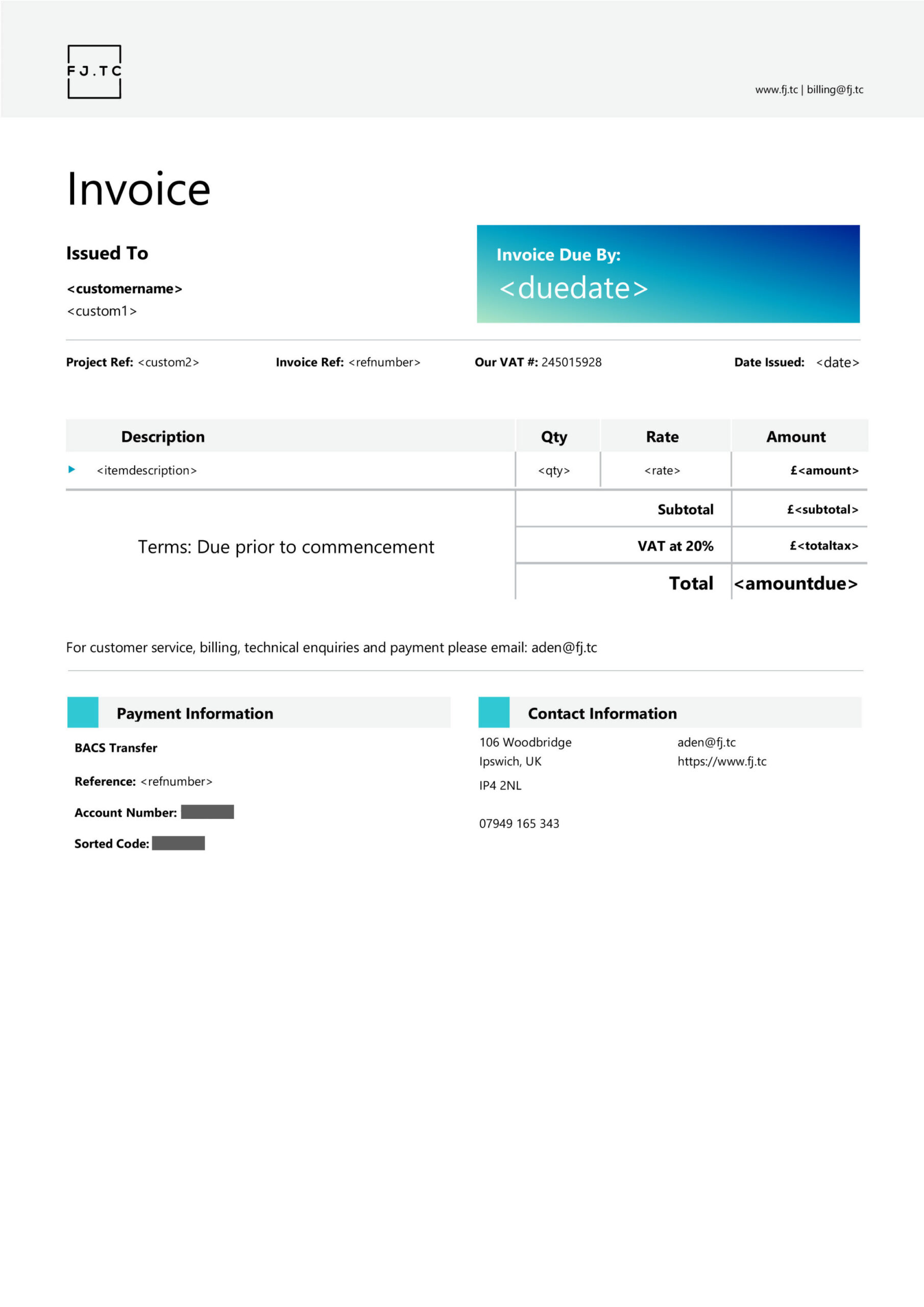 Design quickbooks online custom invoice template