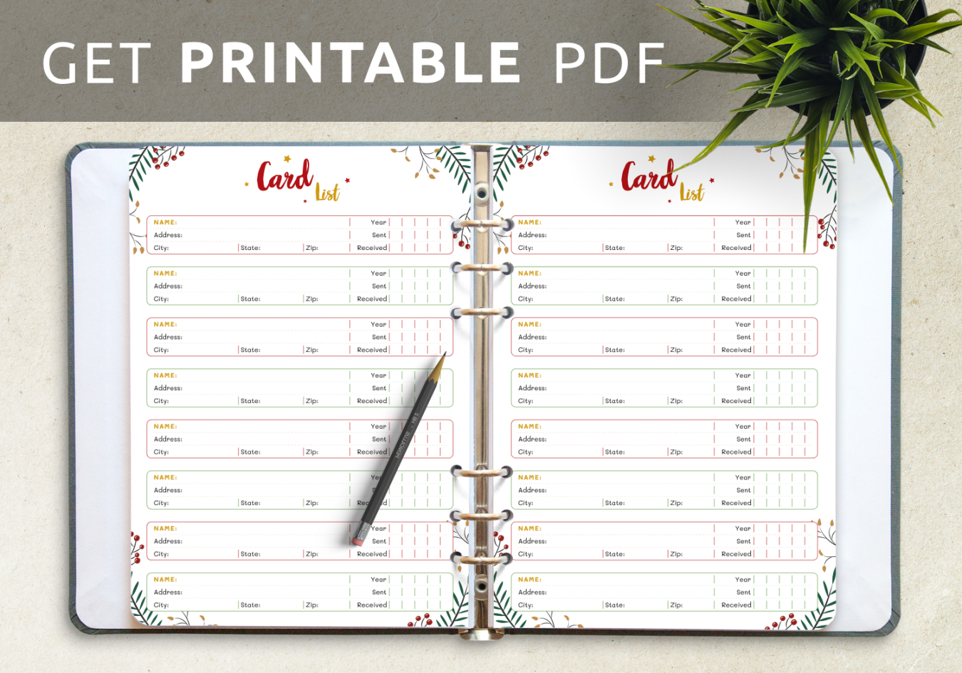 Download Printable Christmas Style - Card List PDF