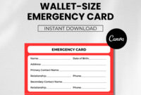 Emergency Contact Information Template