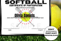 Softball Certificate Templates: A Guide To Formal Recognition