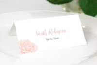 Elegant Place Card Setting Template For Formal Occasions