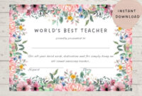 Comprehensive Guide To Free Best Teacher Certificate Templates