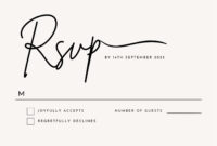 Elegant Free Printable Wedding RSVP Card Templates