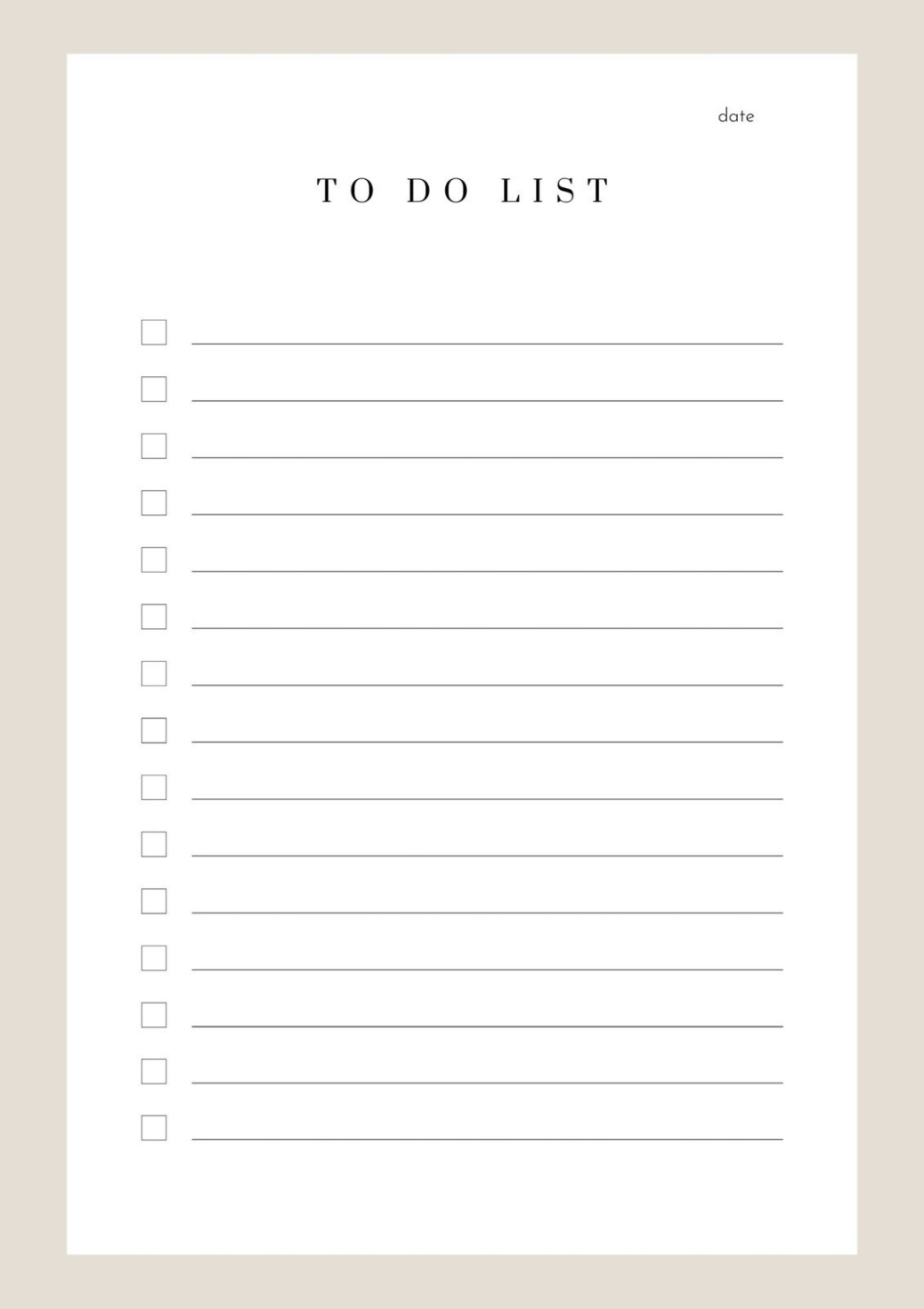 Free and customizable to do list templates