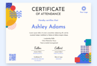 Conference Certificate Of Attendance Template