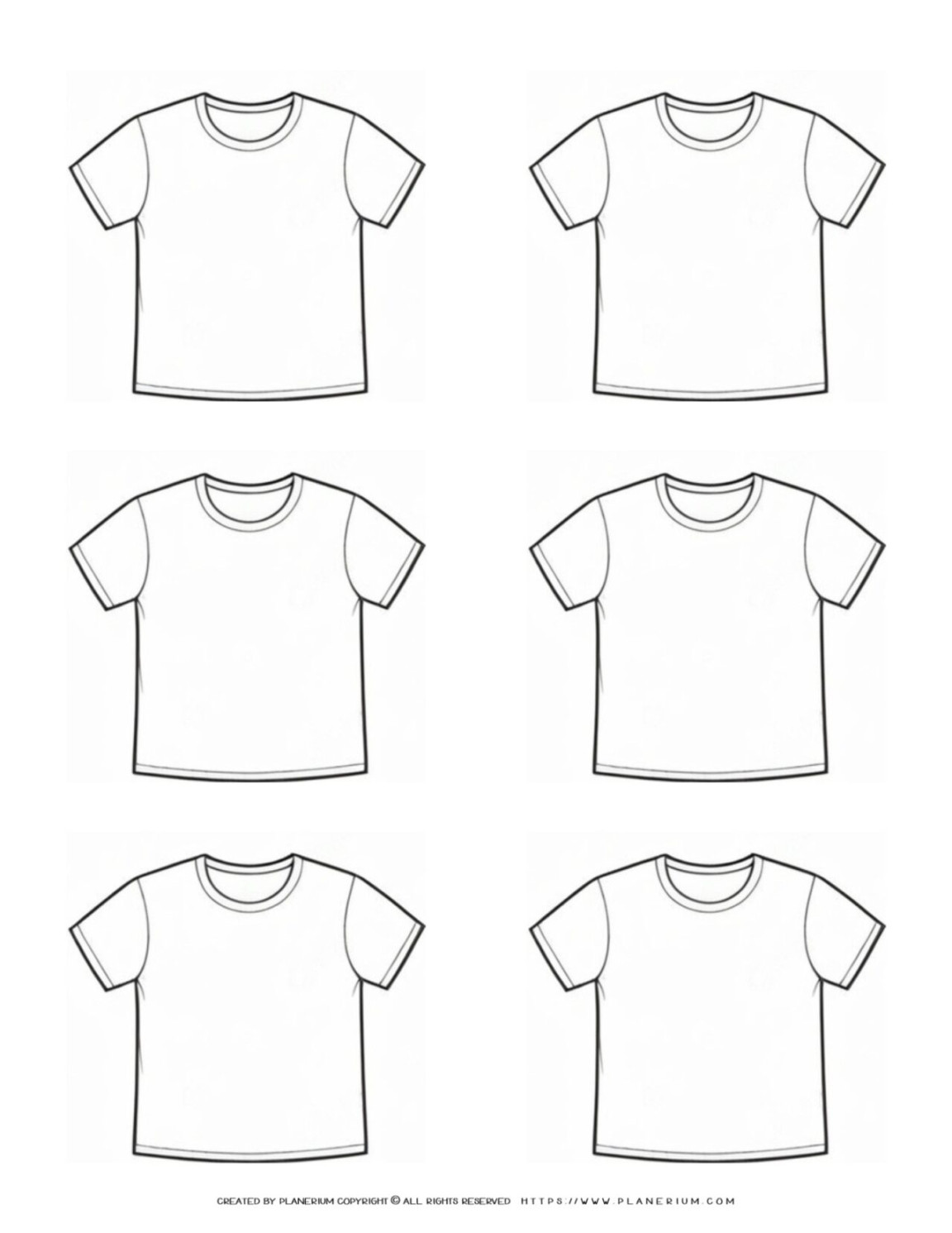 Free Blank T-Shirt Templates for Creative Classroom Activities