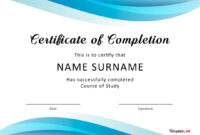 Certificate Of Completion Template: A Free, Printable Option For Formal Recognition