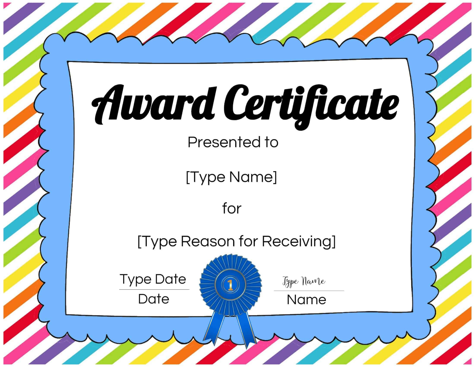 Free Certificates for Kids  Customize Online & Print at Home