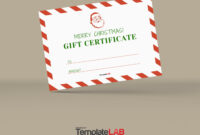 Free Downloadable Christmas Gift Certificate Template