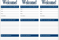 Church Visitor Card Template For Microsoft Word