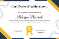 Formal Certificate Of Achievement Template For Free Download