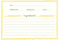 A Customizable Recipe Card Template For Efficient Meal Planning