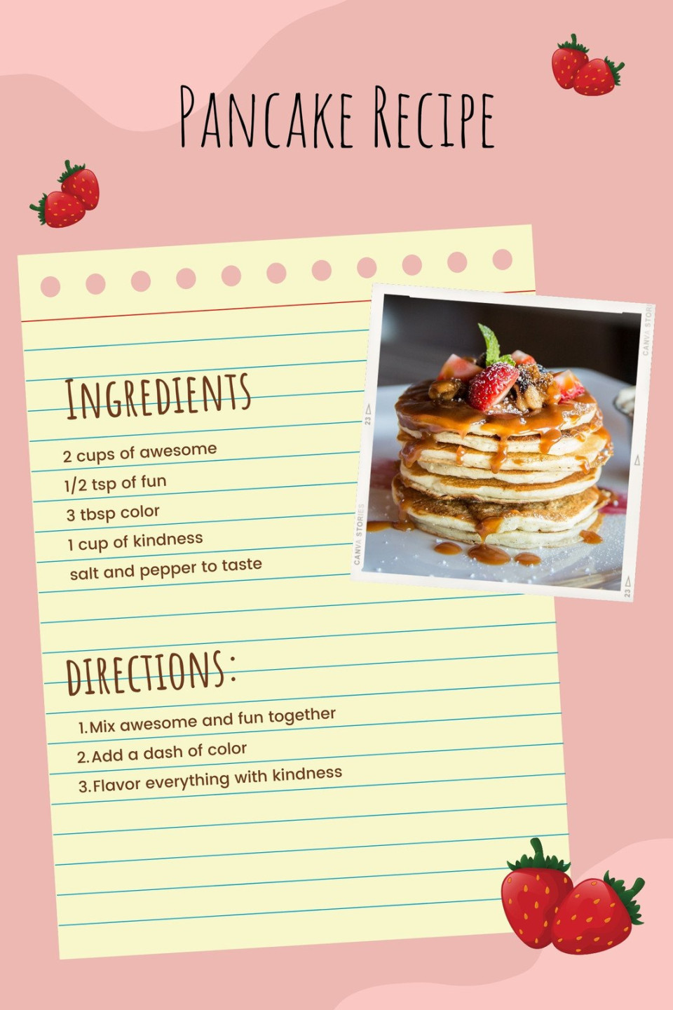 Free, custom printable recipe card templates online  Canva