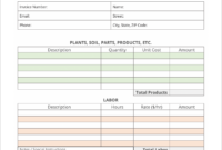 Gardening Services Invoice Template