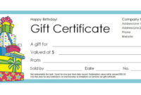 Free Fillable Gift Certificate Template For Formal Occasions