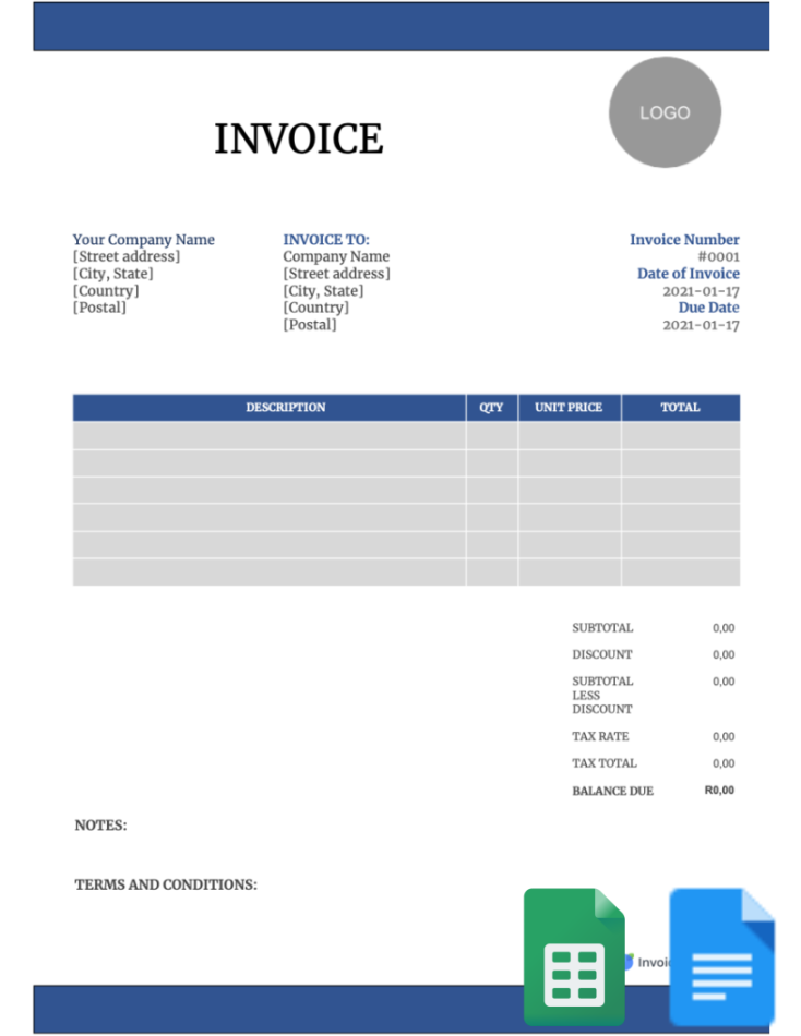 Free Invoice Templates Download - All Formats and Industries