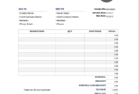 Comprehensive Invoice Template For Excel