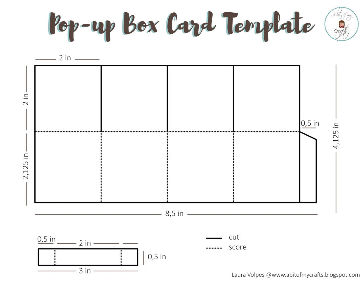 Free Pop-Up Box Card Template - Laura Volpes