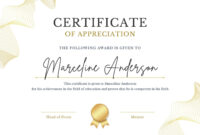 Certificate Of Achievement Template