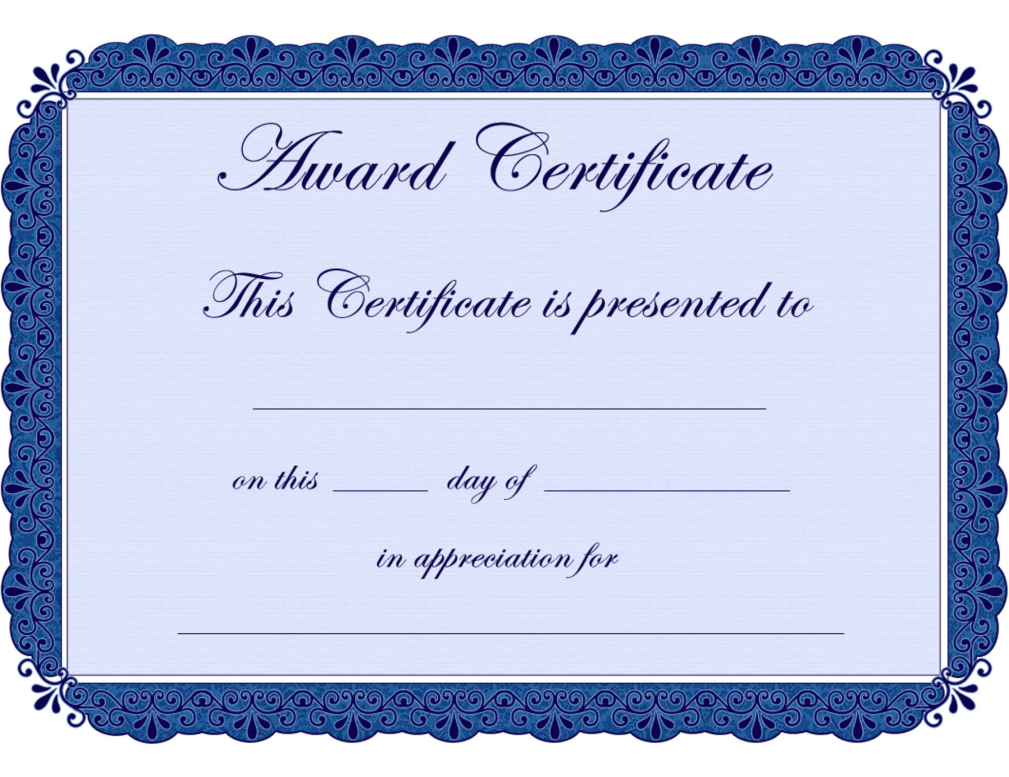 Free Printable Award Certificate Borders  Award with regard to