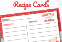 A Comprehensive Guide To Cookie Exchange Recipe Card Template Design