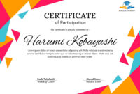 Free Formal English Templates For Certificates Of Participation