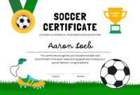 Soccer Achievement Certificate Template