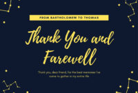 Formal Farewell Card Template For Word