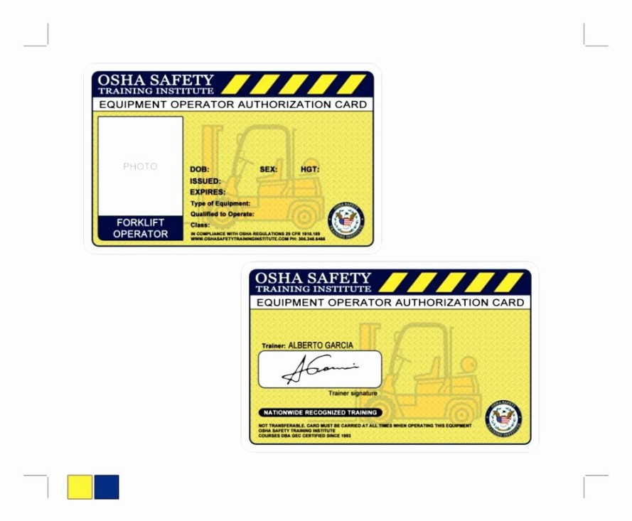 Free Printable Forklift License Template Then Forklift with