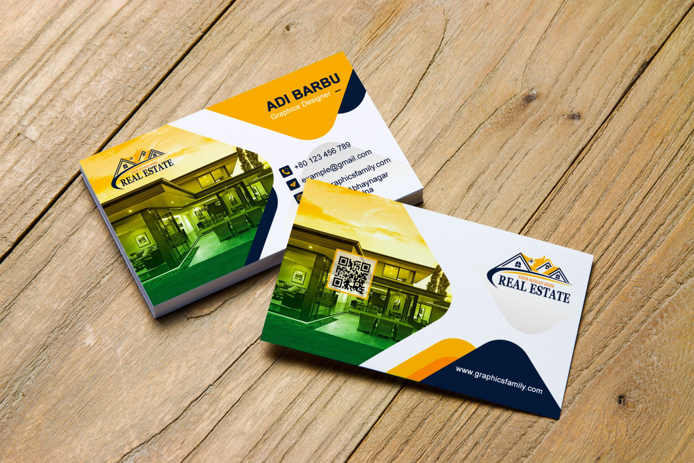 Free Real Estate Agent Business Card Design – GraphicsFamily