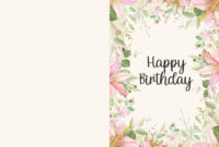 Elegant Foldable Birthday Card Template