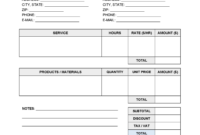 Garage Door Repair Invoice Template